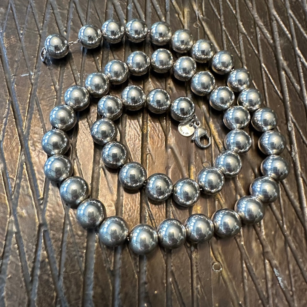 Tiffany & Co HardWear Bead Ball Necklace Sterling 18"